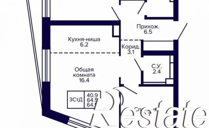 3-комн квартира в новом доме улица Карла Маркса, 96 к3,  д. 96 к3