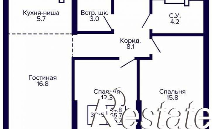 3-комн квартира в новом доме улица Карла Маркса, 96 к3,  д. 96 к3