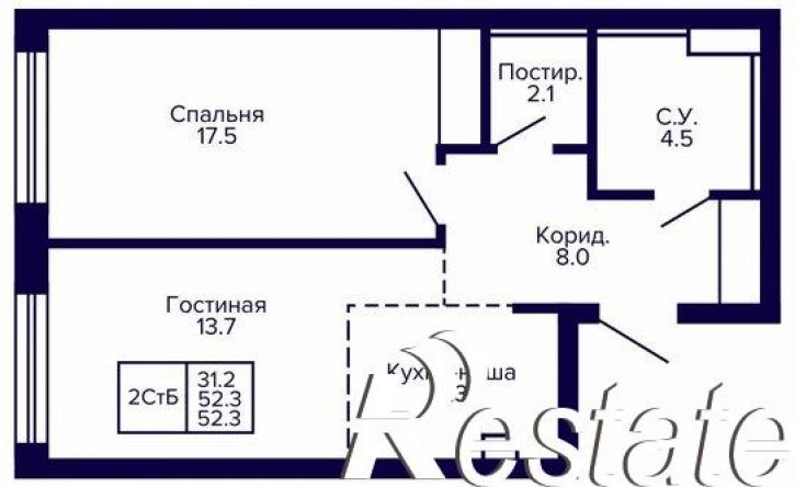 2-комн квартира в новом доме улица Карла Маркса, 96 к3,  д. 96 к3